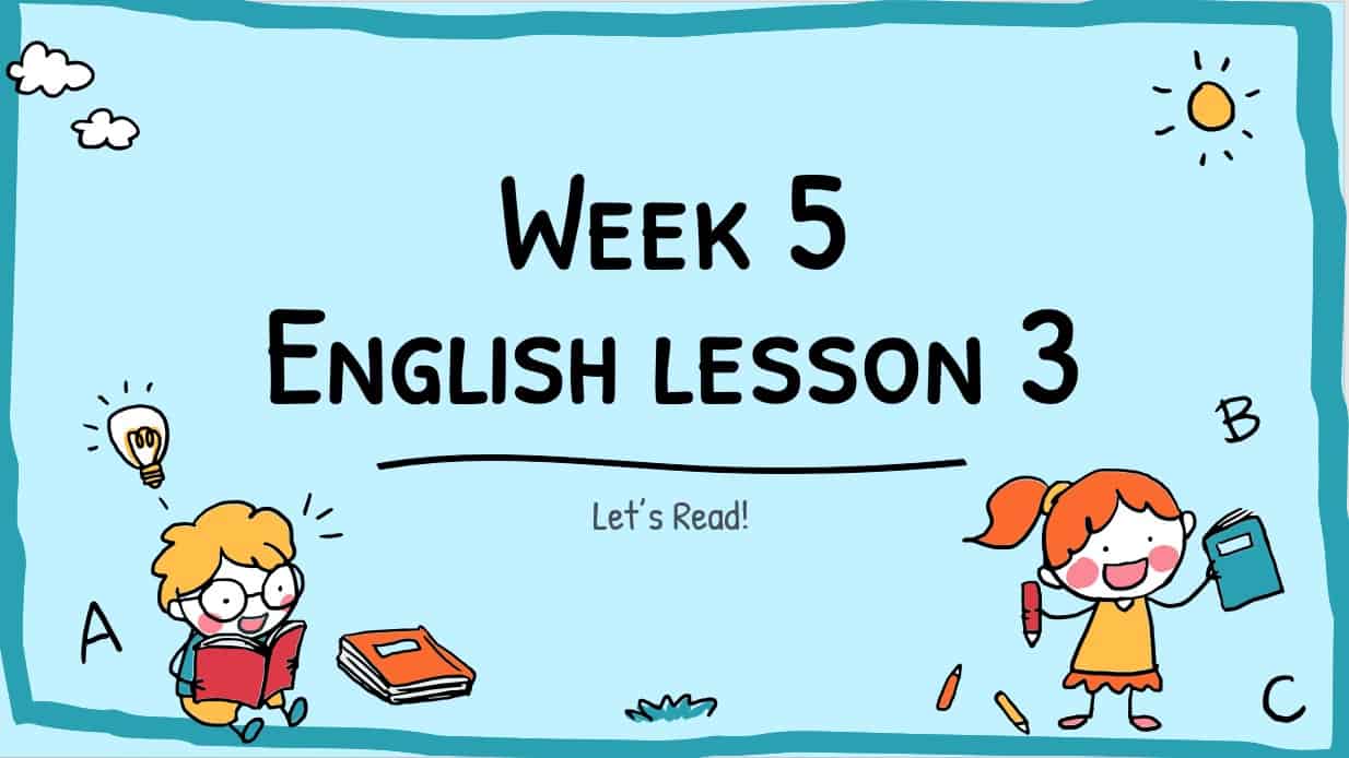 حل درس lesson 3 اللغة الإنجليزية الصف الأول - بوربوينت
