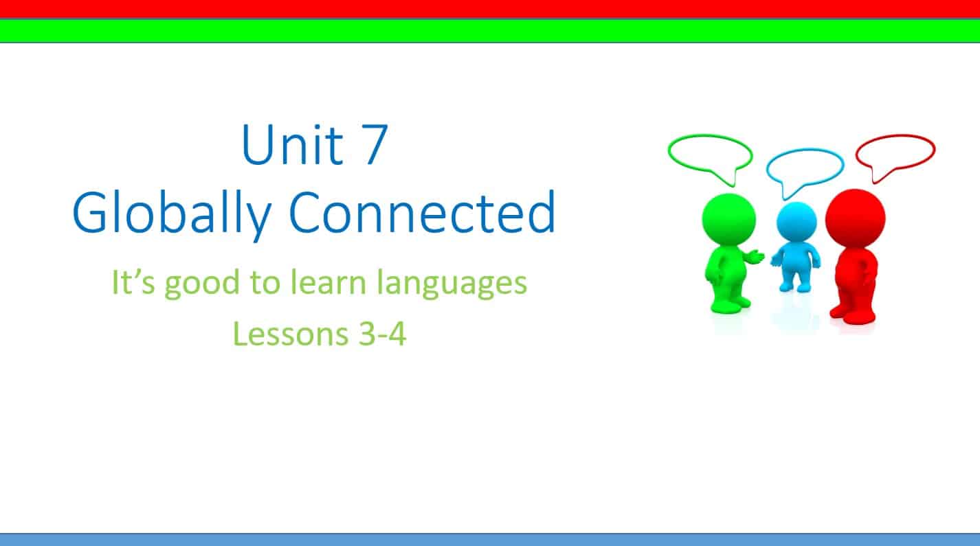 حل درس It’s good to learn languages اللغة الإنجليزية الصف الثامن - بوربوينت