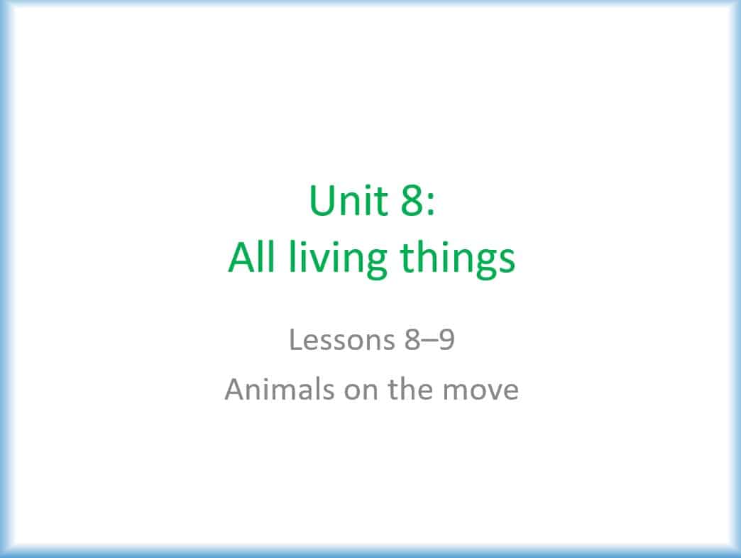 حل درس Animals on the move اللغة الإنجليزية الصف السابع - بوربوينت