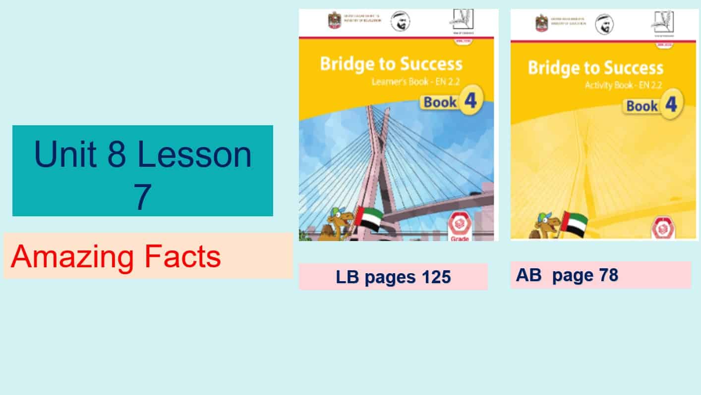 حل درس Lesson 7 اللغة الإنجليزية الصف الرابع - بوربوينت