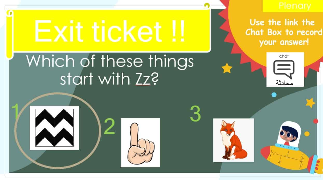 حل درس Letter Z اللغة الإنجليزية الصف الأول - بوربوينت