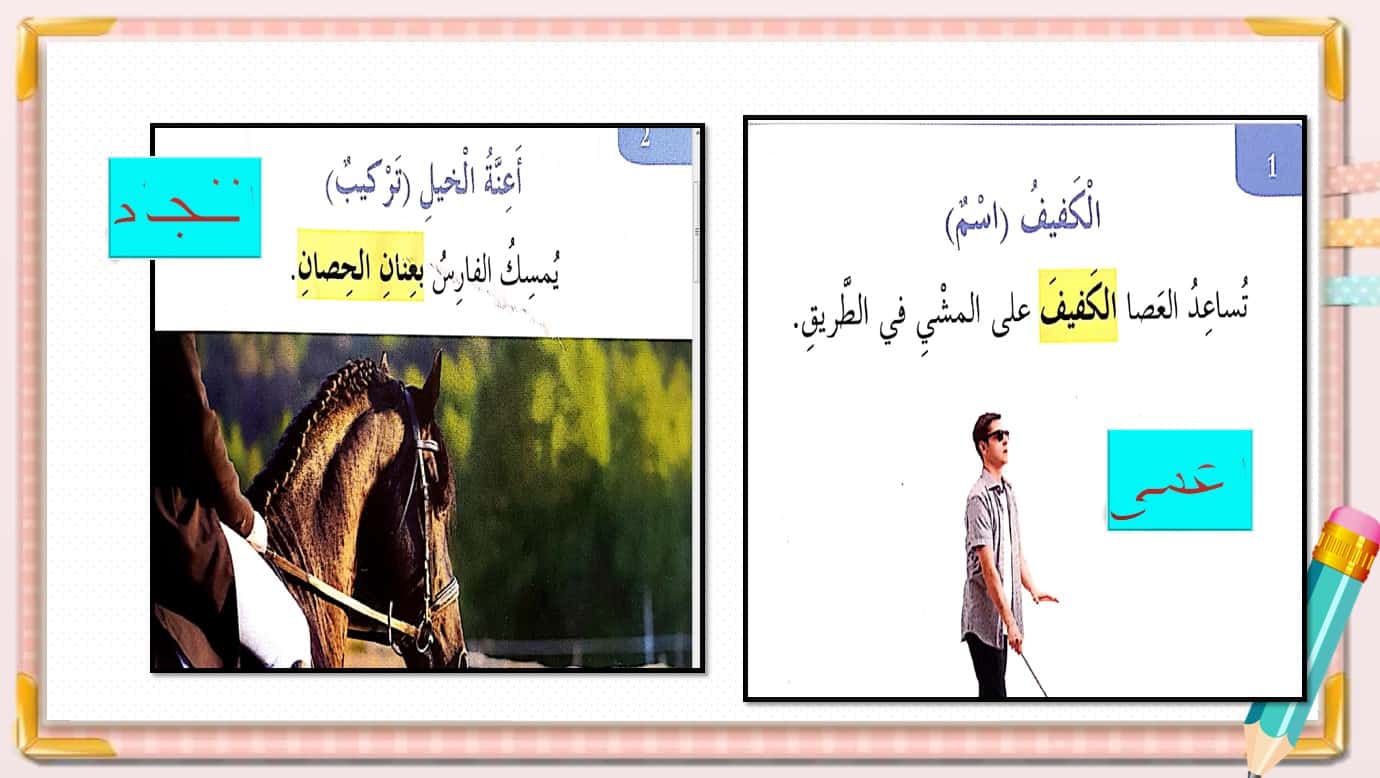 مفردات درس لويس برايل اللغة العربية الصف الرابع - بوربوينت
