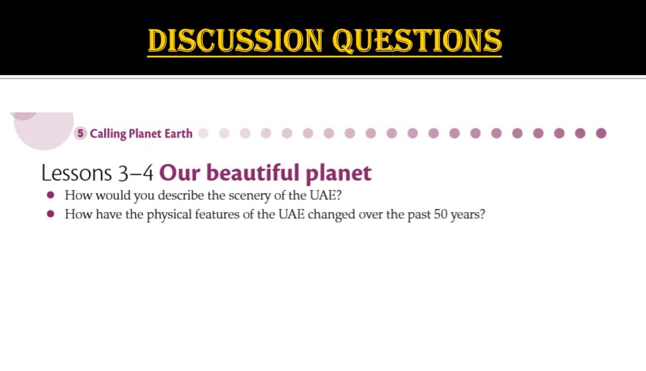حل درس Our beautiful Planet اللغة الإنجليزية الصف العاشر - بوربوينت