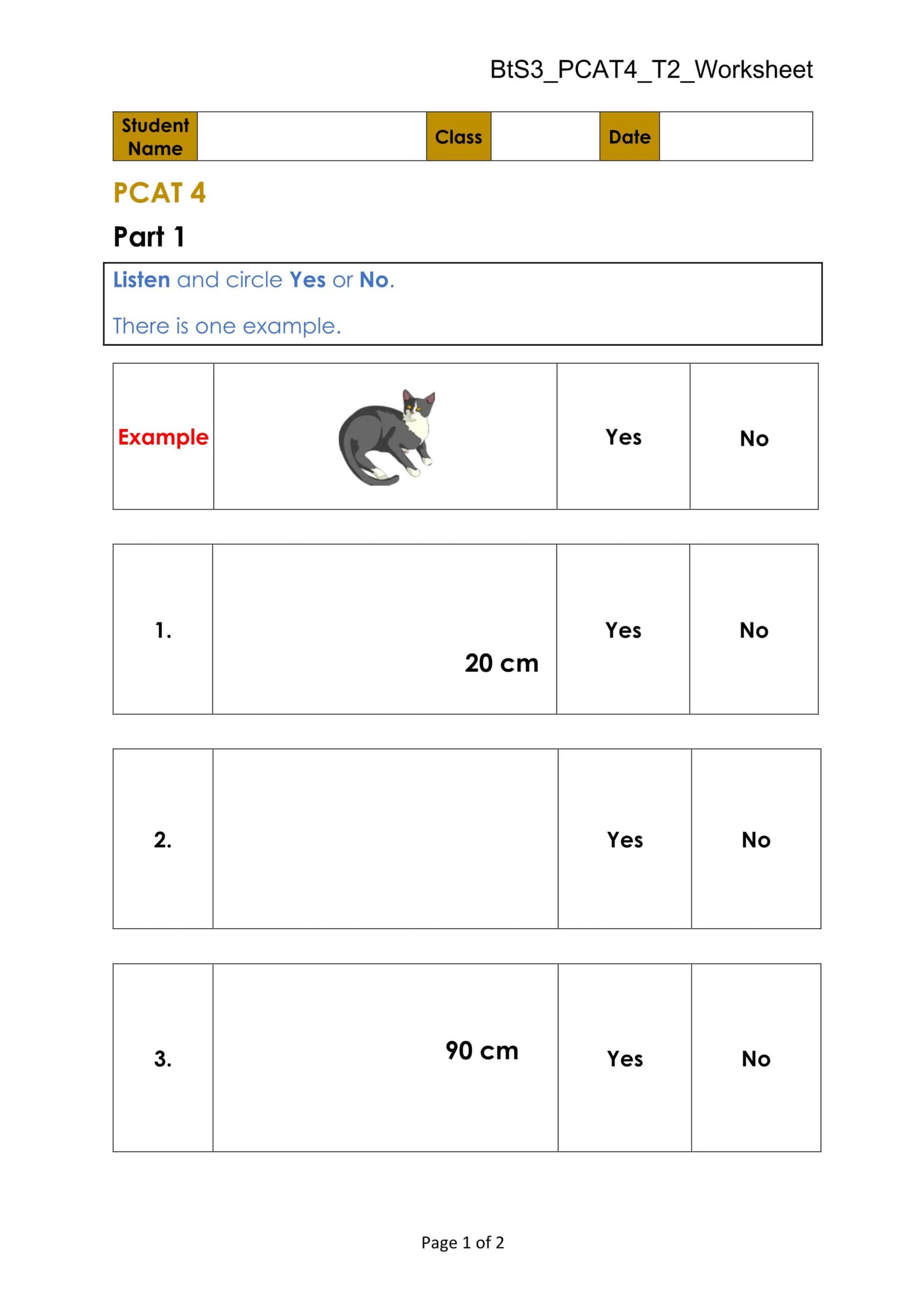أوراق عمل Worksheet اللغة الإنجليزية الصف الثالث