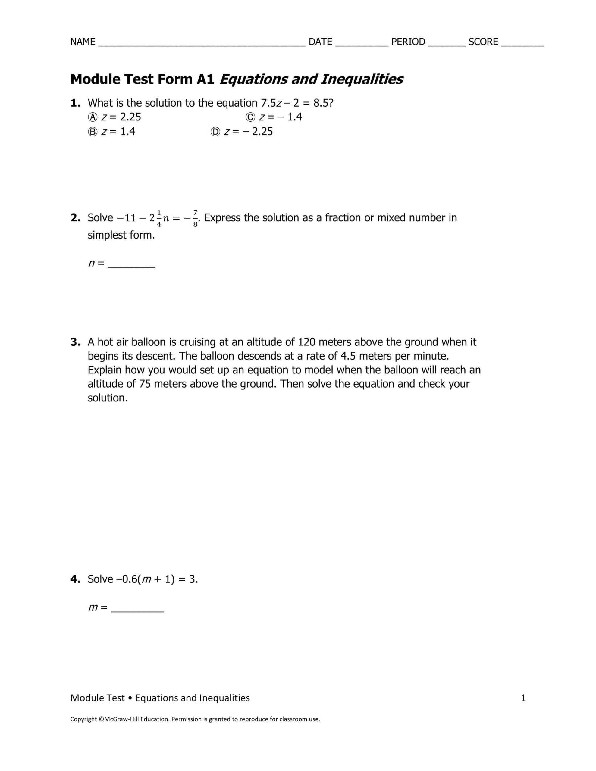 حل أوراق عمل بالإنجليزي الرياضيات المتكاملة الصف السابع نخبة