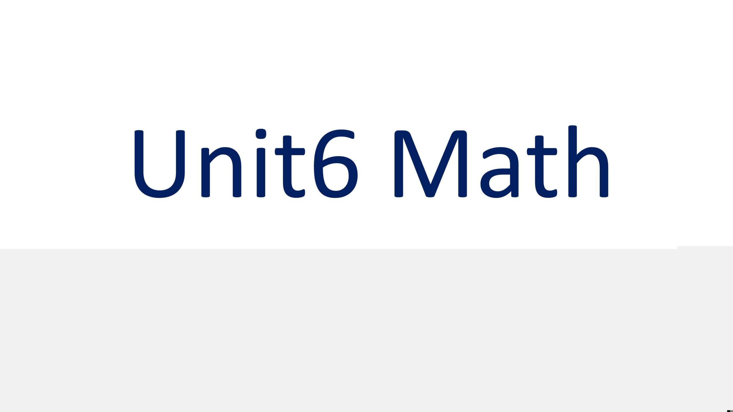 هيكل الوحدة السادسة الرياضيات المتكاملة الصف العاشر