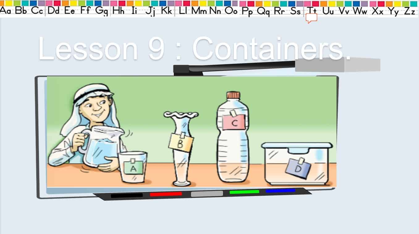 حل درس Containers اللغة الإنجليزية الصف الرابع - بوربوينت