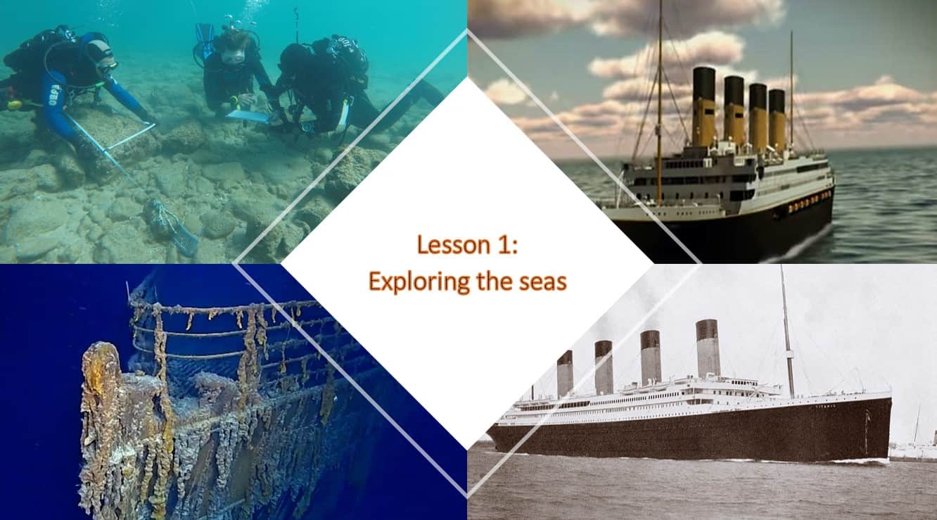 حل درس Exploring the seas اللغة الإنجليزية الصف الثامن - بوربوينت