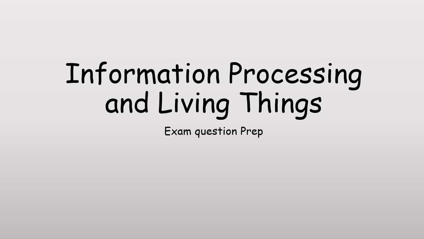 مراجعة Information Processing and Living Things العلوم المتكاملة الصف الرابع - بوربوينت 
