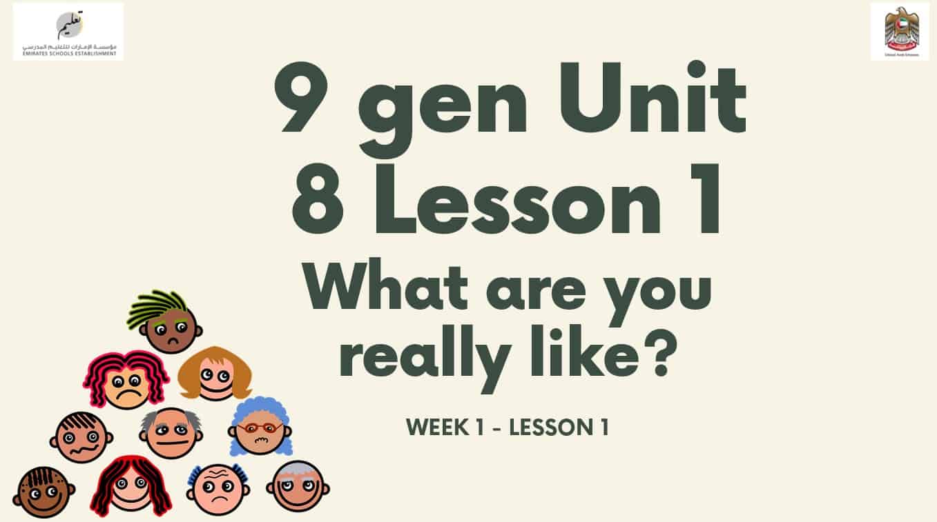حل درس Unit 8 Lesson 1 اللغة الإنجليزية الصف التاسع - بوربوينت 