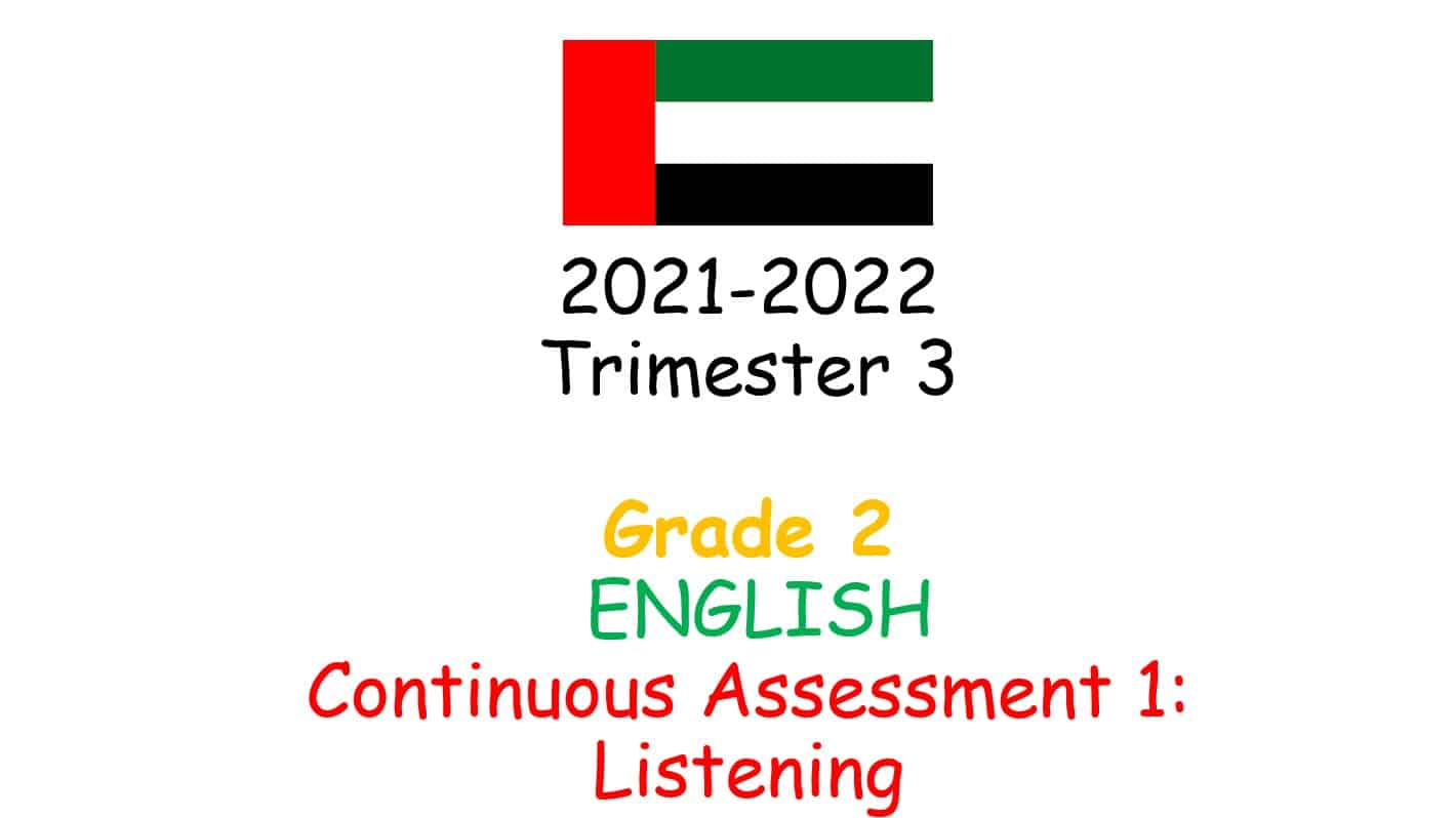 امتحان Continuous Assessment 1 Listening اللغة الإنجليزية الصف الثاني - بوربوينت