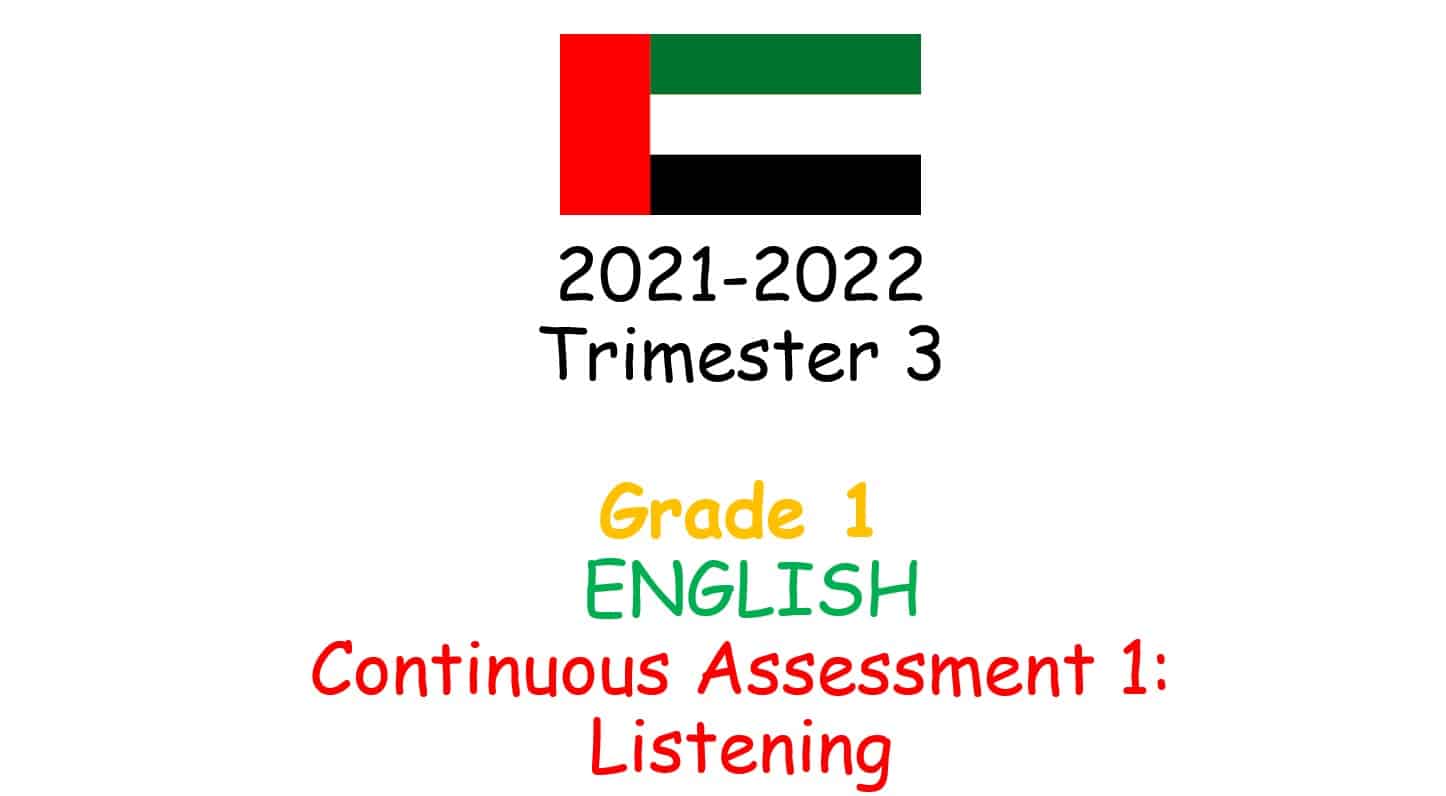 امتحان Continuous Assessment 1 Listening اللغة الإنجليزية الصف الأول - بوربوينت امتحان Continuous Assessment 1 Listening اللغة الإنجليزية الصف الأول - بوربوينت 