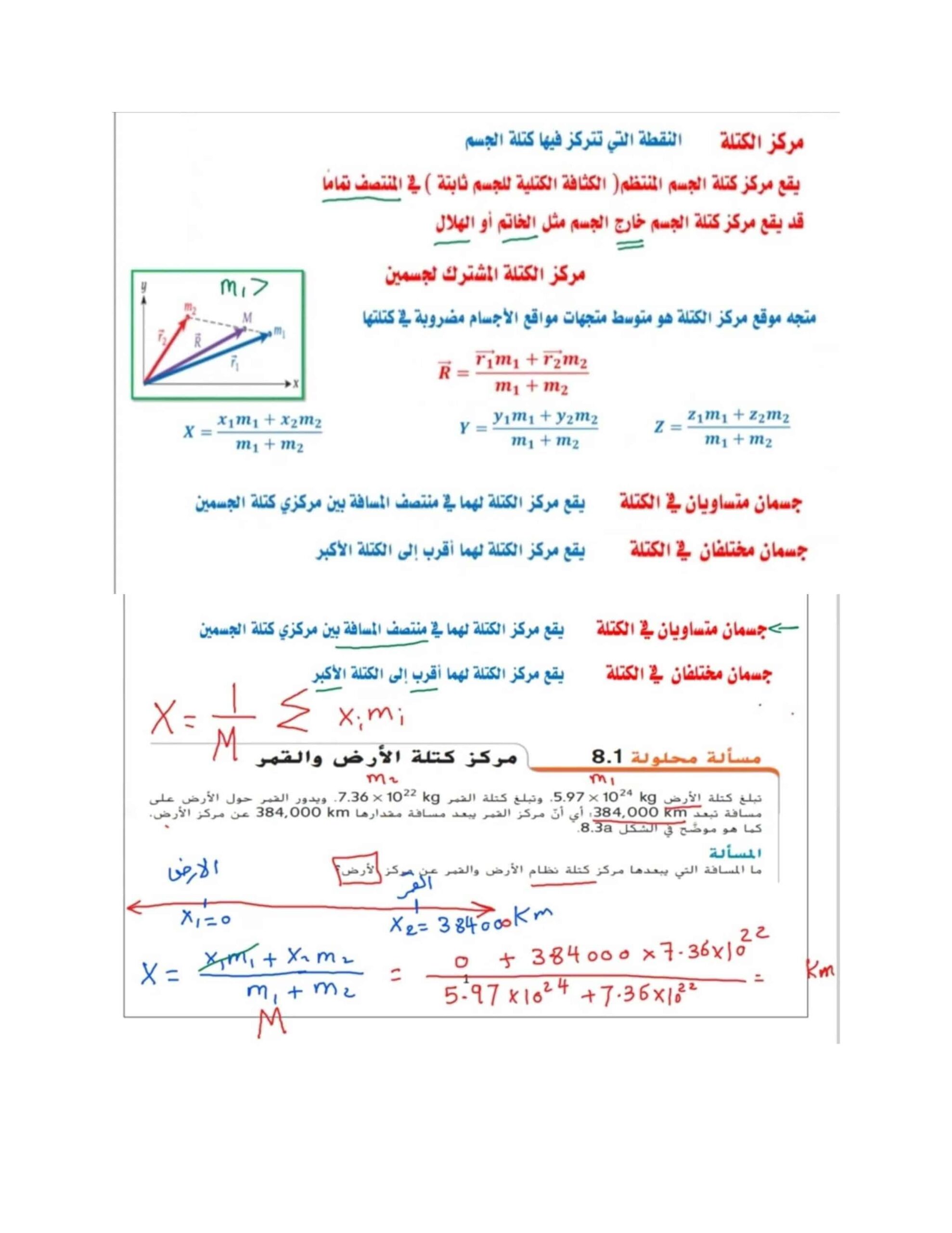 حل أوراق عمل متنوعة الفيزياء الصف الحادي عشر 