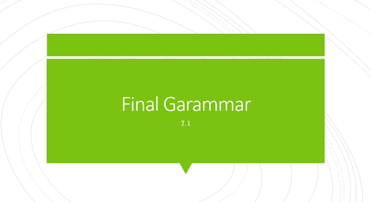 مراجعة Final Grammar اللغة الإنجليزية الصف الحادي عشر - بوربوينت
