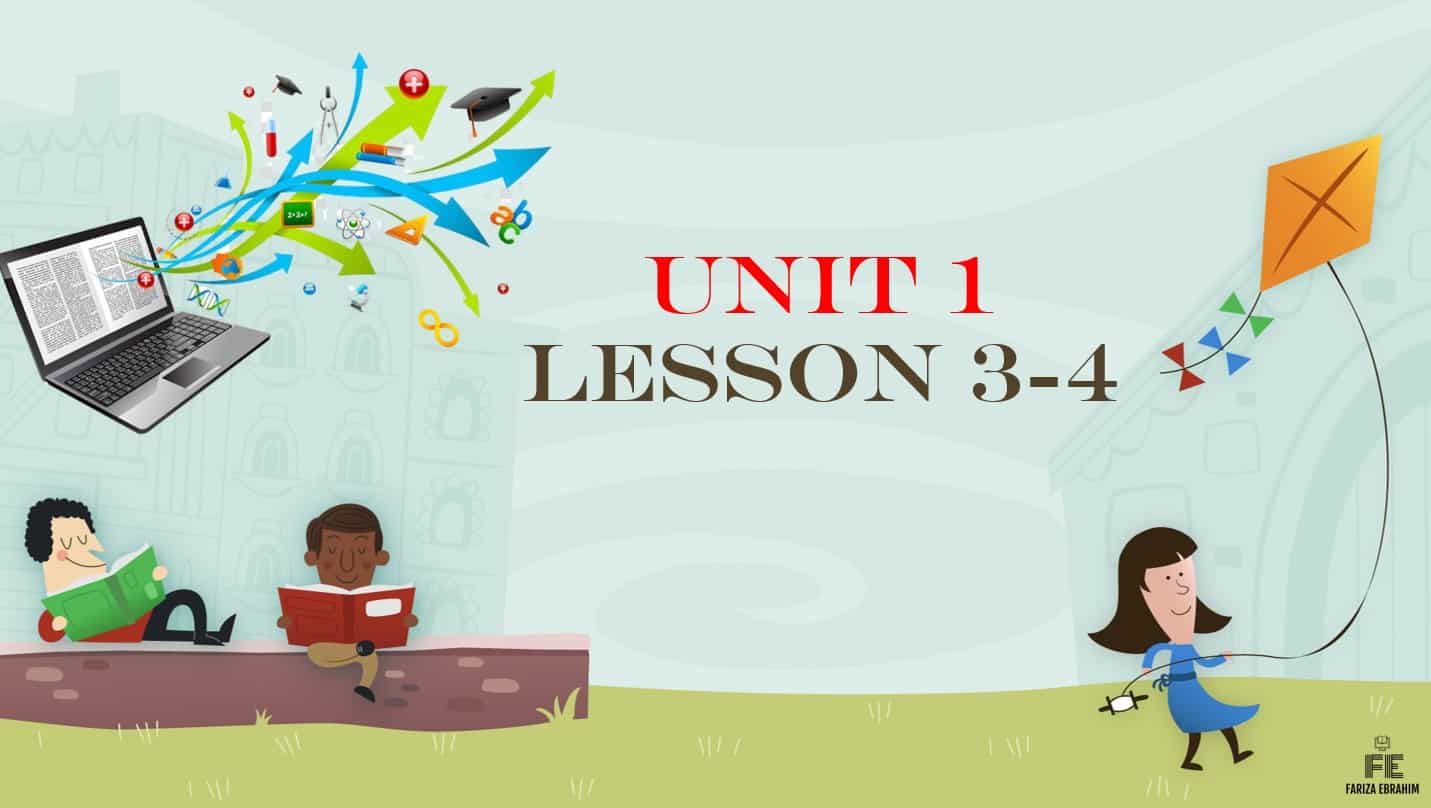 حل درس Unit 1 Lesson 3-4 اللغة الإنجليزية الصف الثاني - بوربوينت