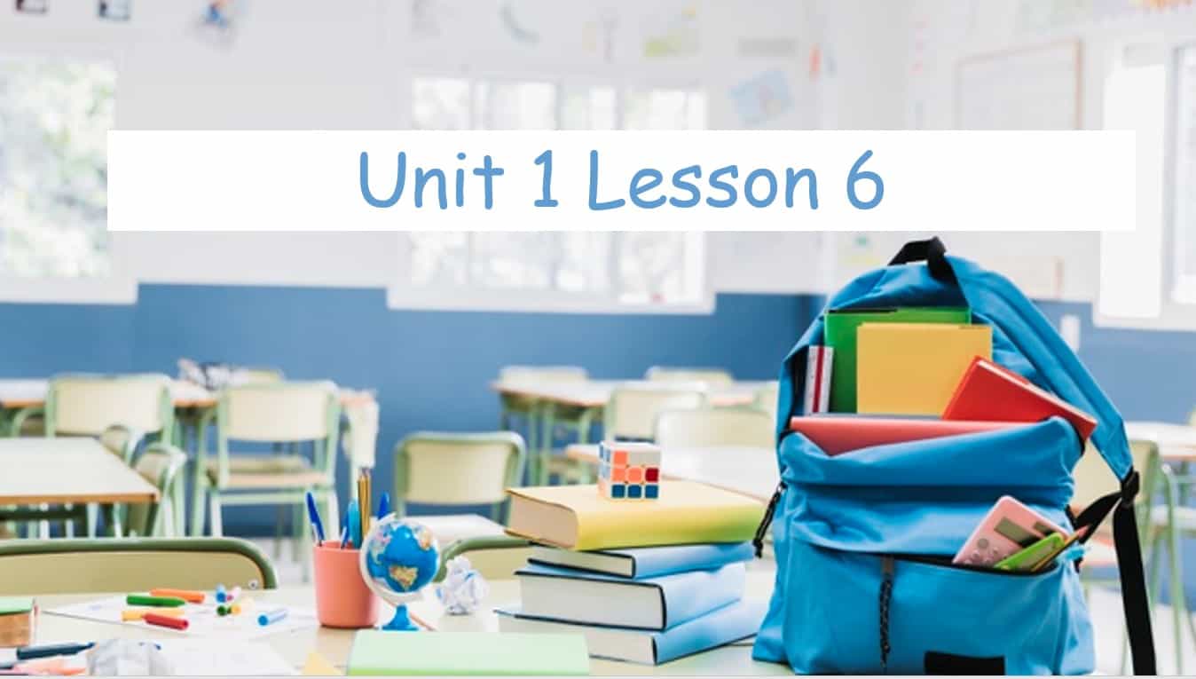حل درس Unit 1 Lesson 6 اللغة الإنجليزية الصف الثاني - بوربوينت