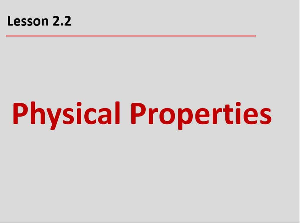 حل درس Physical Properties العلوم المتكاملة الصف السابع - بوربوينت