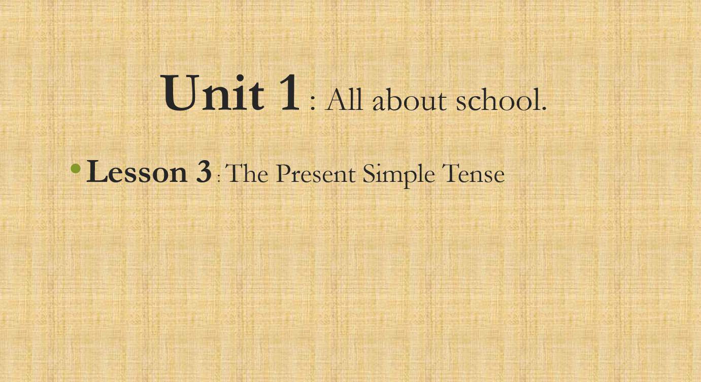 حل درس The Present Simple Tense اللغة الإنجليزية الصف الثامن - بوربوينت 