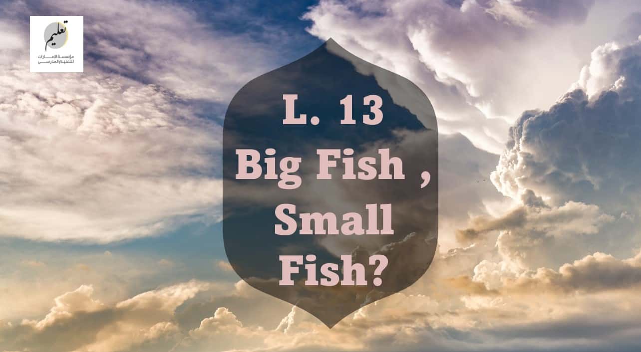 درس Big Fish Small Fish اللغة الإنجليزية الصف التاسع - بوربوينت