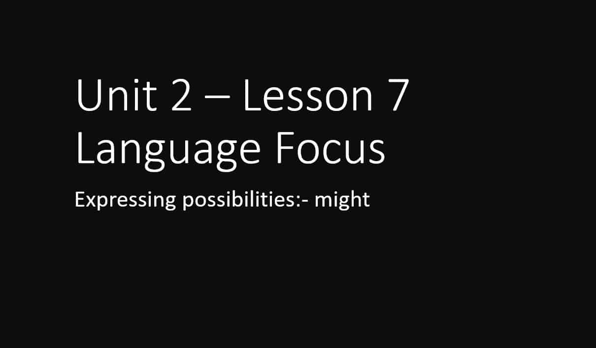 حل درس Language Focus اللغة الإنجليزية الصف التاسع - بوربوينت