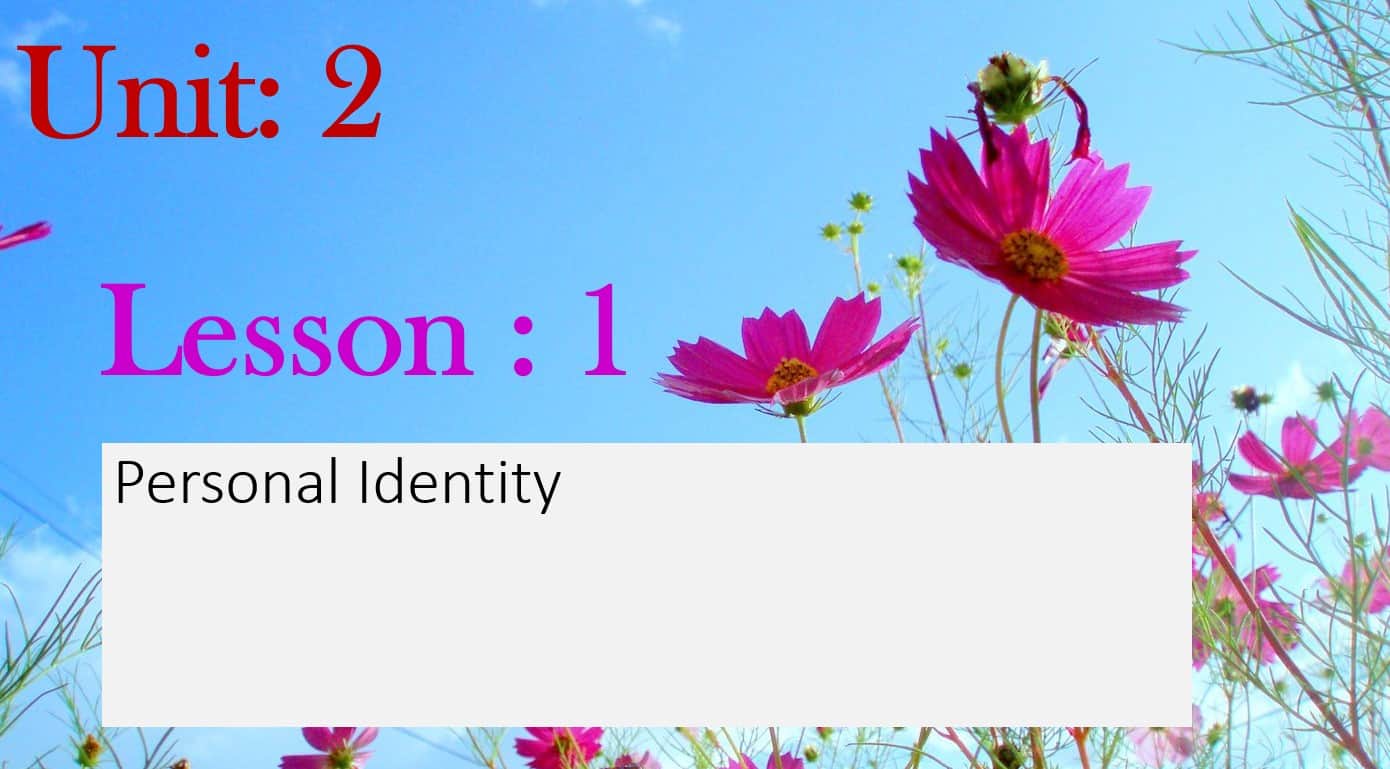 حل درس Personal Identity اللغة الإنجليزية الصف السابع - بوربوينت 