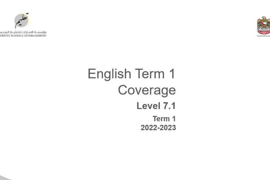 Coverage grammar & functional language Level 7.1 اللغة الإنجليزية الصف العاشر الفصل الدراسي الأول 2022-2023