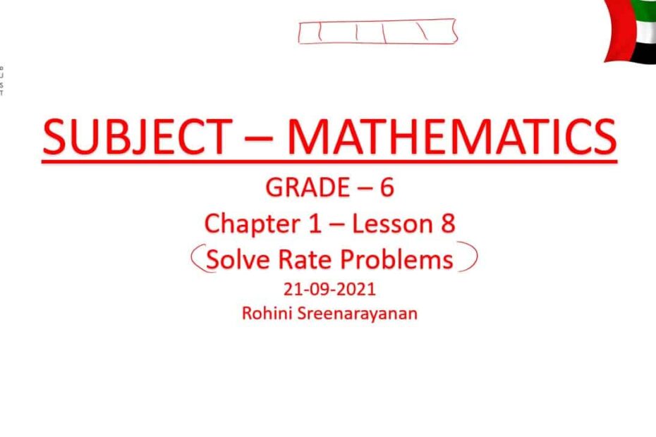 حل درس Solve Rate Problems الرياضيات المتكاملة الصف السادس - بوربوينت