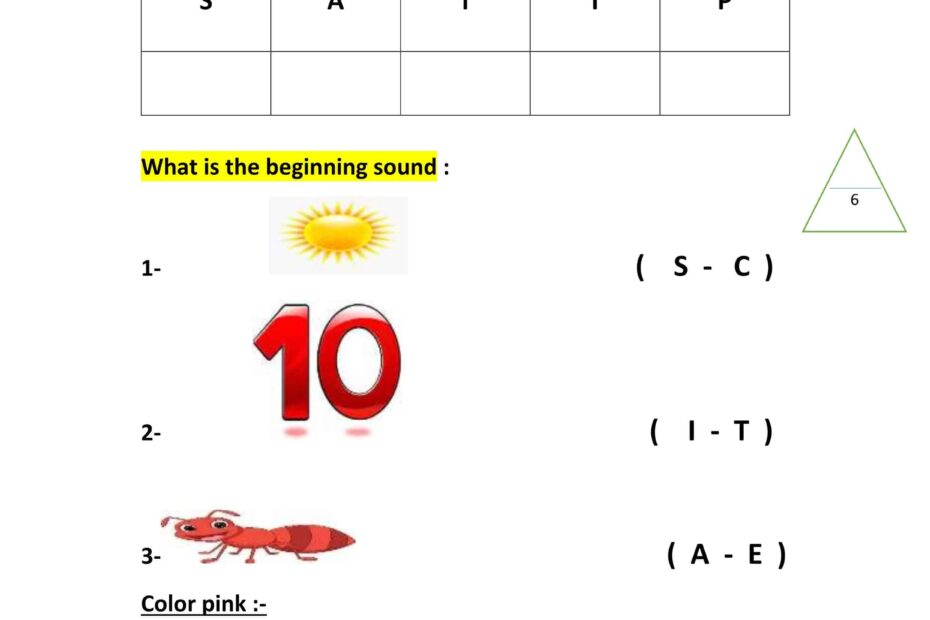 أوراق عمل First Evaluation اللغة الإنجليزية الصف الأول