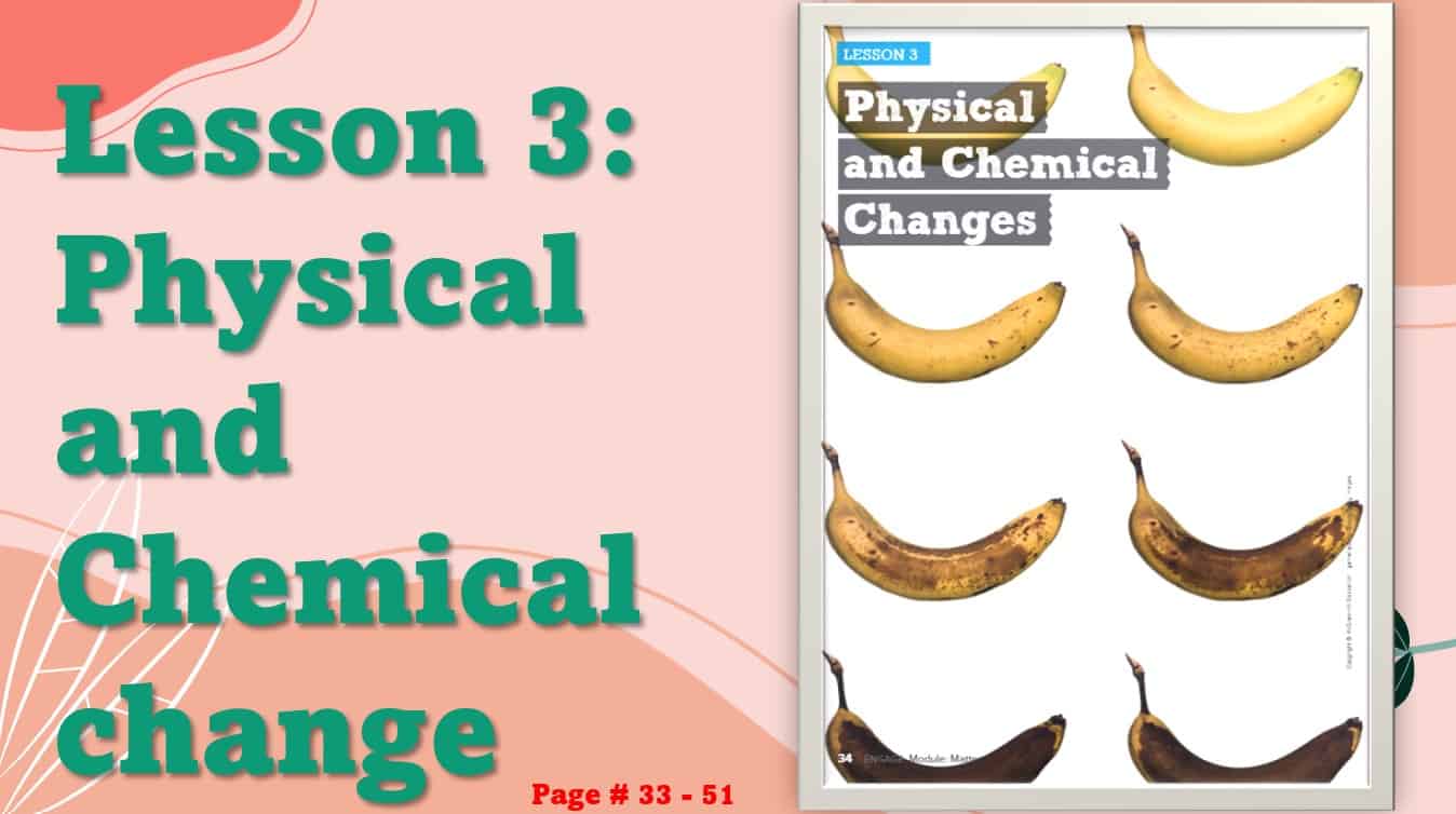 درس Physical and Chemical change العلوم المتكاملة الصف الخامس نخبة - بوربوينت