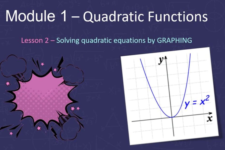 حل درس Solving quadratic equations by GRAPHING الرياضيات المتكاملة الصف العاشر - بوربوينت