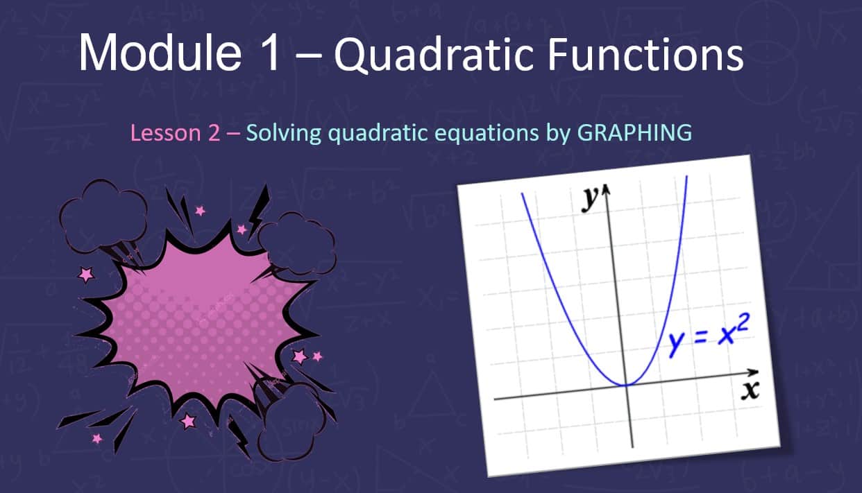 حل درس Solving quadratic equations by GRAPHING الرياضيات المتكاملة الصف العاشر - بوربوينت