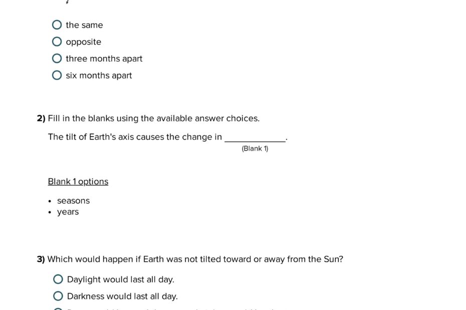 أوراق عمل Earth’s Motion العلوم المتكاملة الصف الخامس