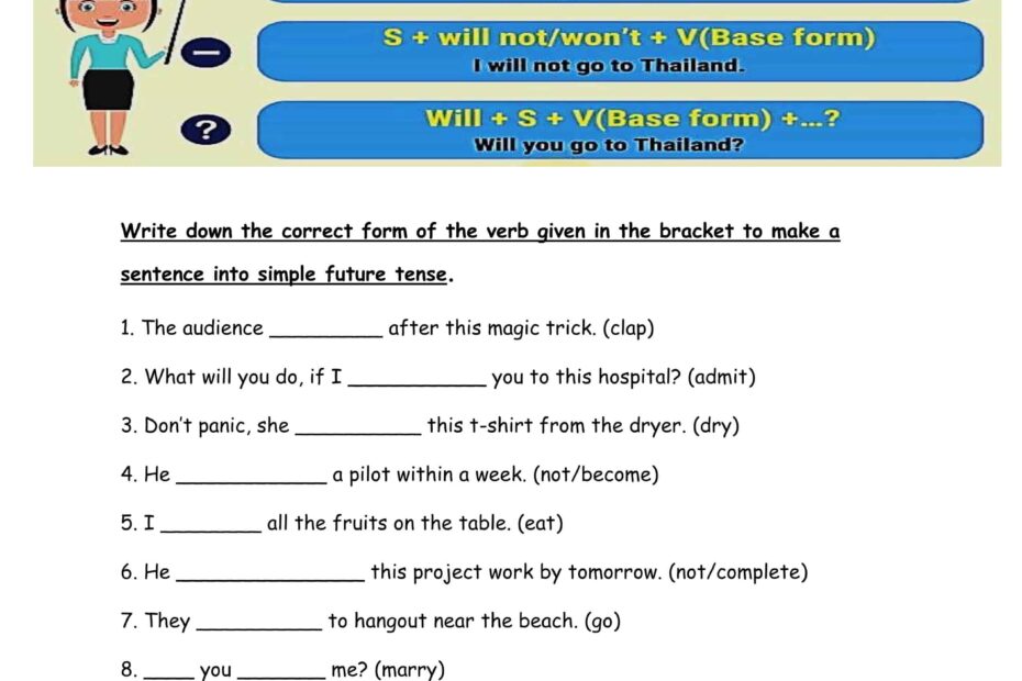 أوراق عمل Future simple worksheet اللغة الإنجليزية الصف الخامس