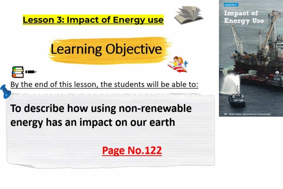 درس Impact of Energy use العلوم المتكاملة Inspire الصف الرابع - بوربوينت