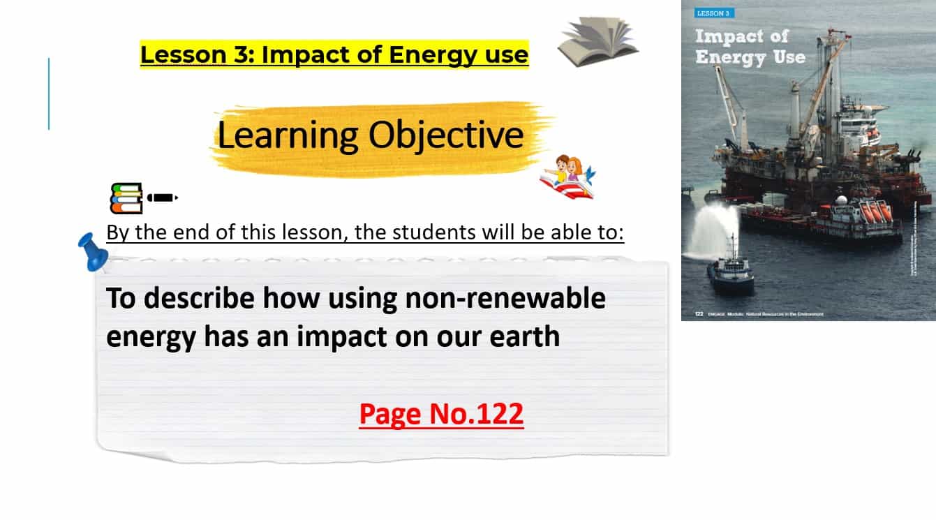 درس Impact of Energy use العلوم المتكاملة Inspire الصف الرابع - بوربوينت 