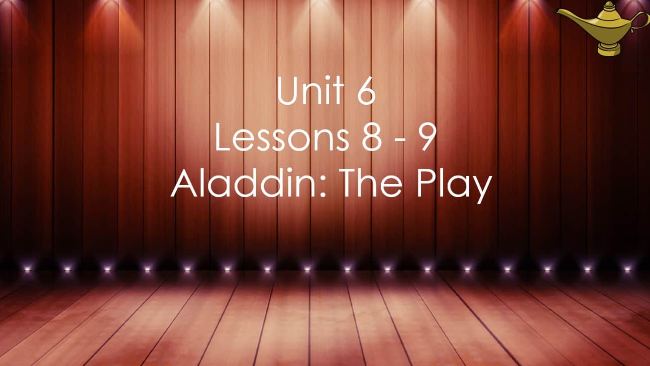 حل درس Aladdin The Play اللغة الإنجليزية الصف الثامن - بوربوينت