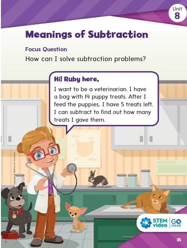 وحدة Meaning of subtraction الرياضيات المتكاملة الصف الأول - بوربوينت 