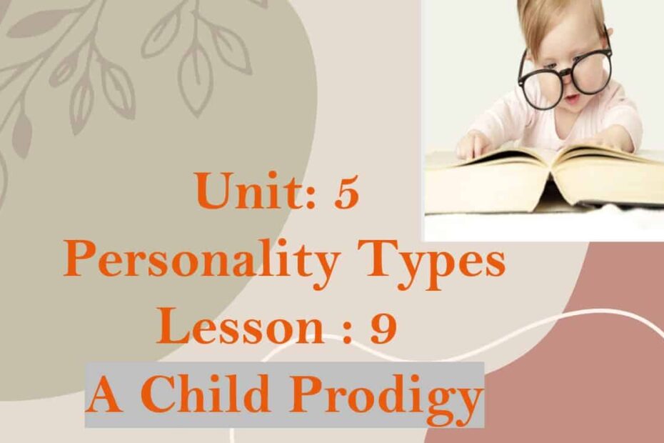 درس A Child Prodigy اللغة الإنجليزية الصف التاسع - بوربوينت