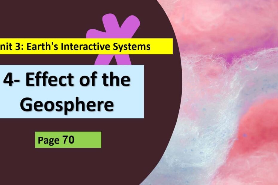 درس Effect of the Geosphere العلوم المتكاملة الصف الخامس - بوربوينت