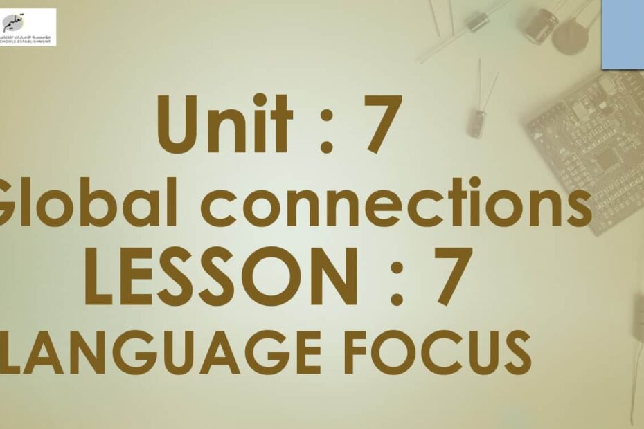 حل درس Language Focus اللغة الإنجليزية الصف الثامن Access - بوربوينت