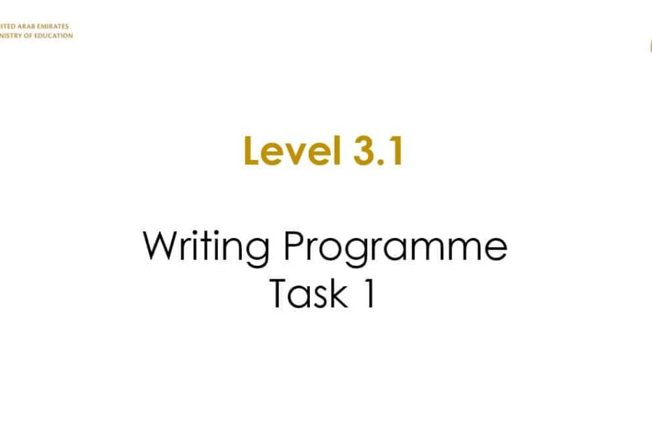 Writing Programme Task 1 اللغة الإنجليزية الصف الخامس - بوربوينت