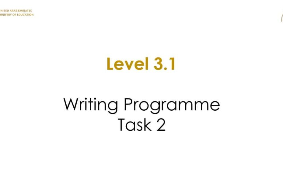 Writing Programme Task 2 اللغة الإنجليزية الصف الخامس - بوربوينت