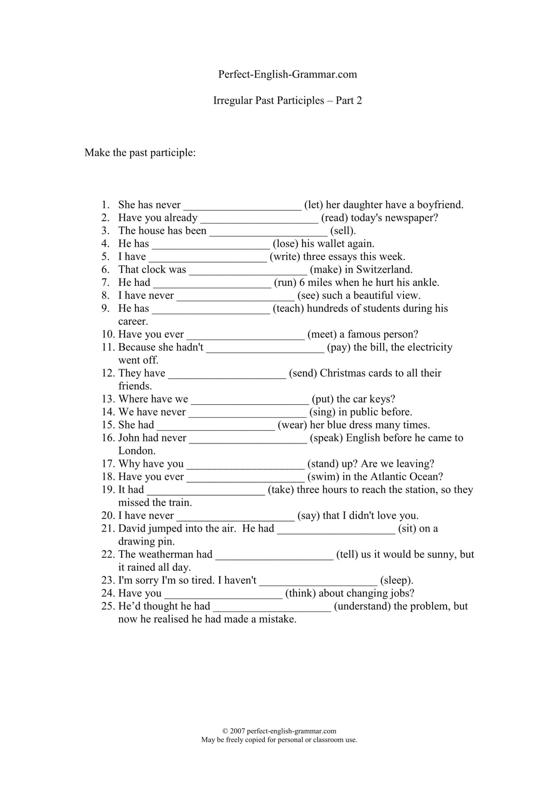 أوراق عمل متنوعة Grammar اللغة الإنجليزية الصف العاشر