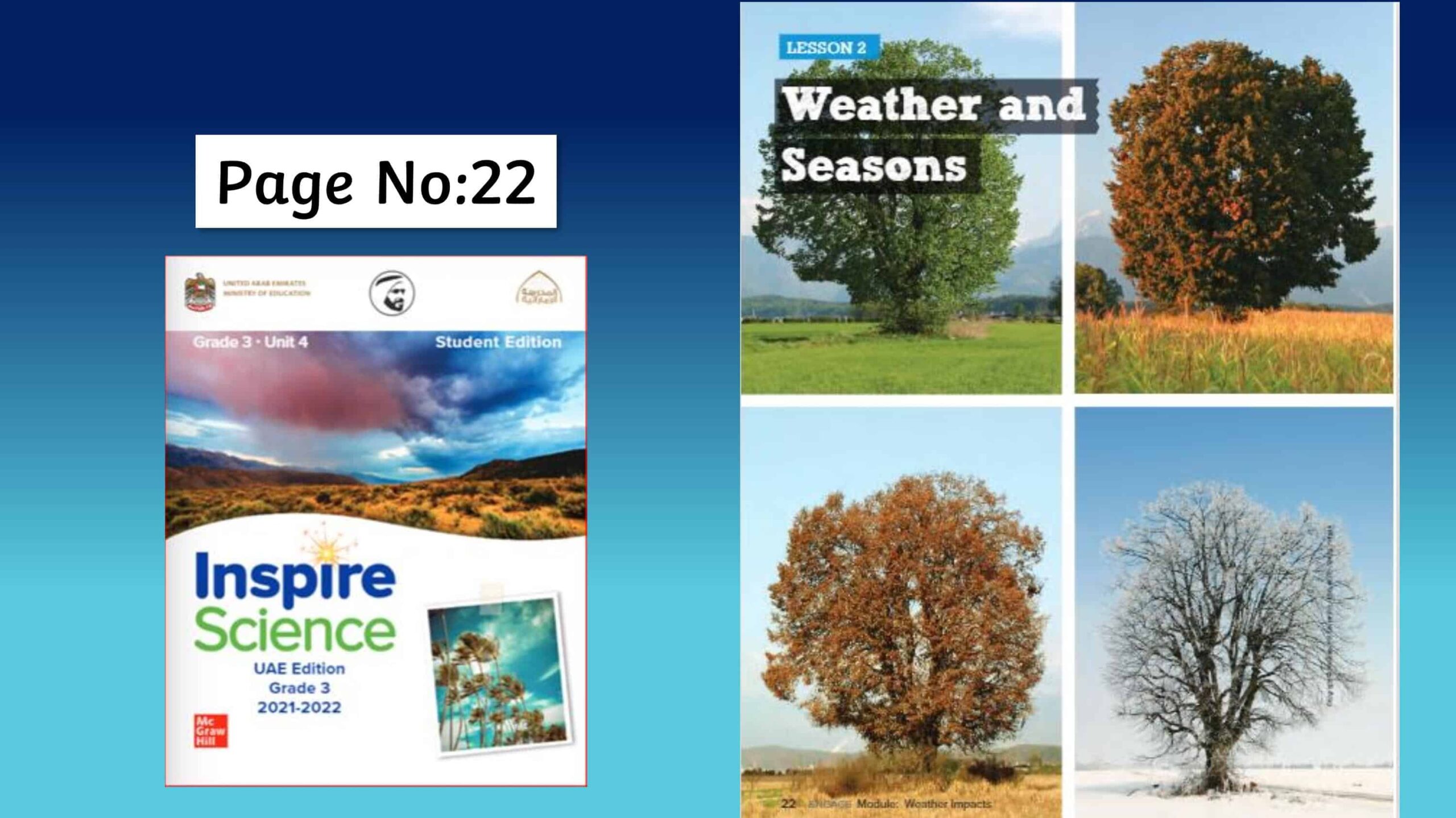 حل درس Weather and Seasons العلوم المتكاملة الصف الثالث