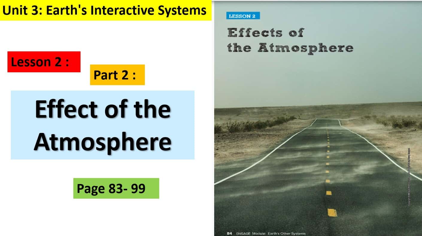 حل درس Effect of the Atmosphere العلوم المتكاملة الصف الخامس - بوربوينت