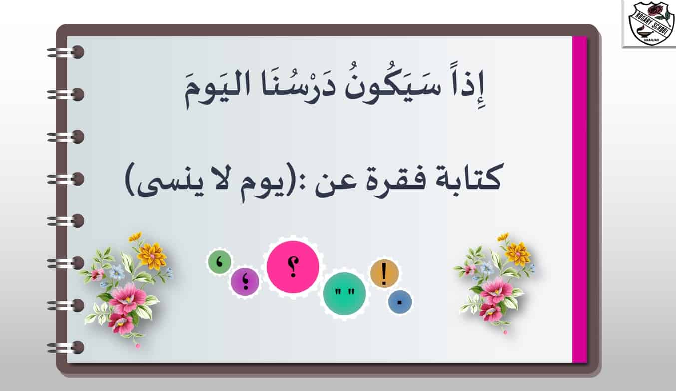 حل كتابة فقرة يوم لا ينسى اللغة العربية الصف الثالث - بوربوينت 