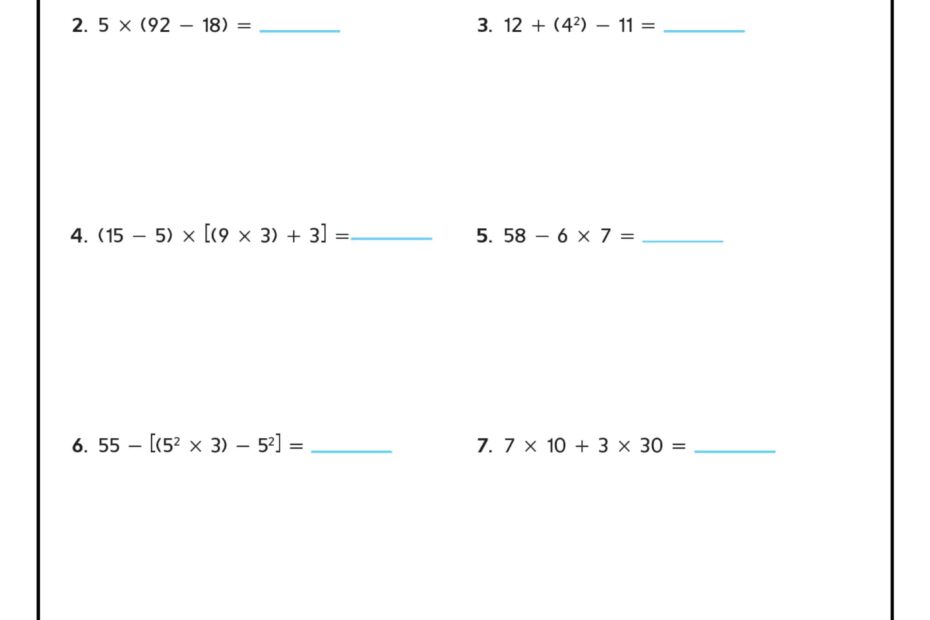 أوراق عمل أسئلة ورقية كتابية الرياضيات المتكاملة الصف الخامس