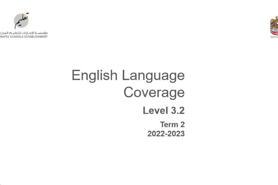 Coverage grammar & functional language Level 3.2 اللغة الإنجليزية الصف السادس الفصل الدراسي الثاني 2022-2023