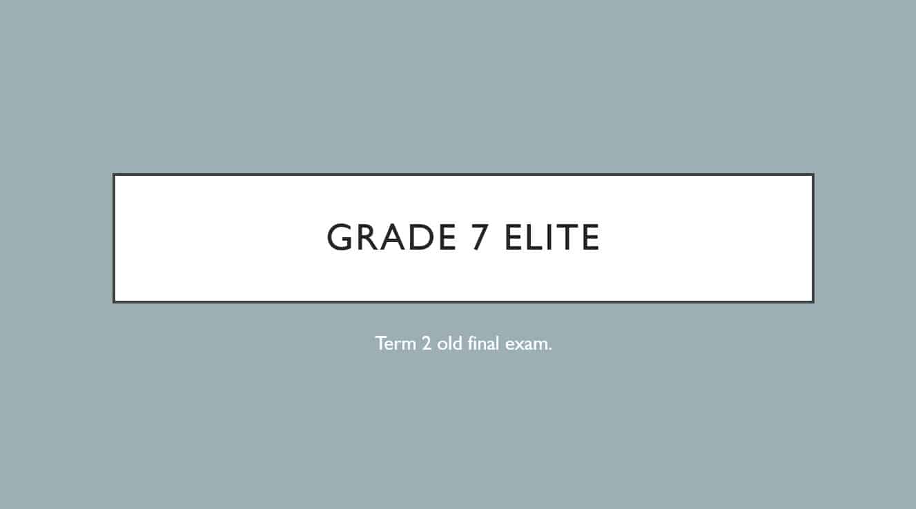 حل امتحان نهاية الفصل الدراسي الثاني الرياضيات المتكاملة الصف السابع Elite - بوربوينت 2021-2022