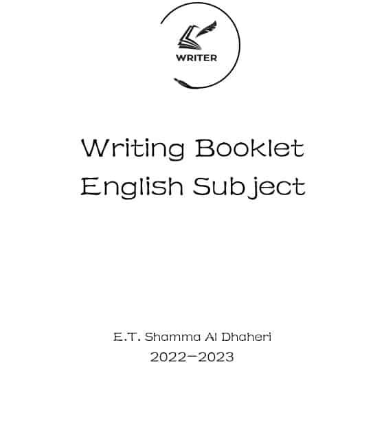 أوراق عمل Writing Booklet اللغة الإنجليزية الصف الثاني عشر - بوربوينت